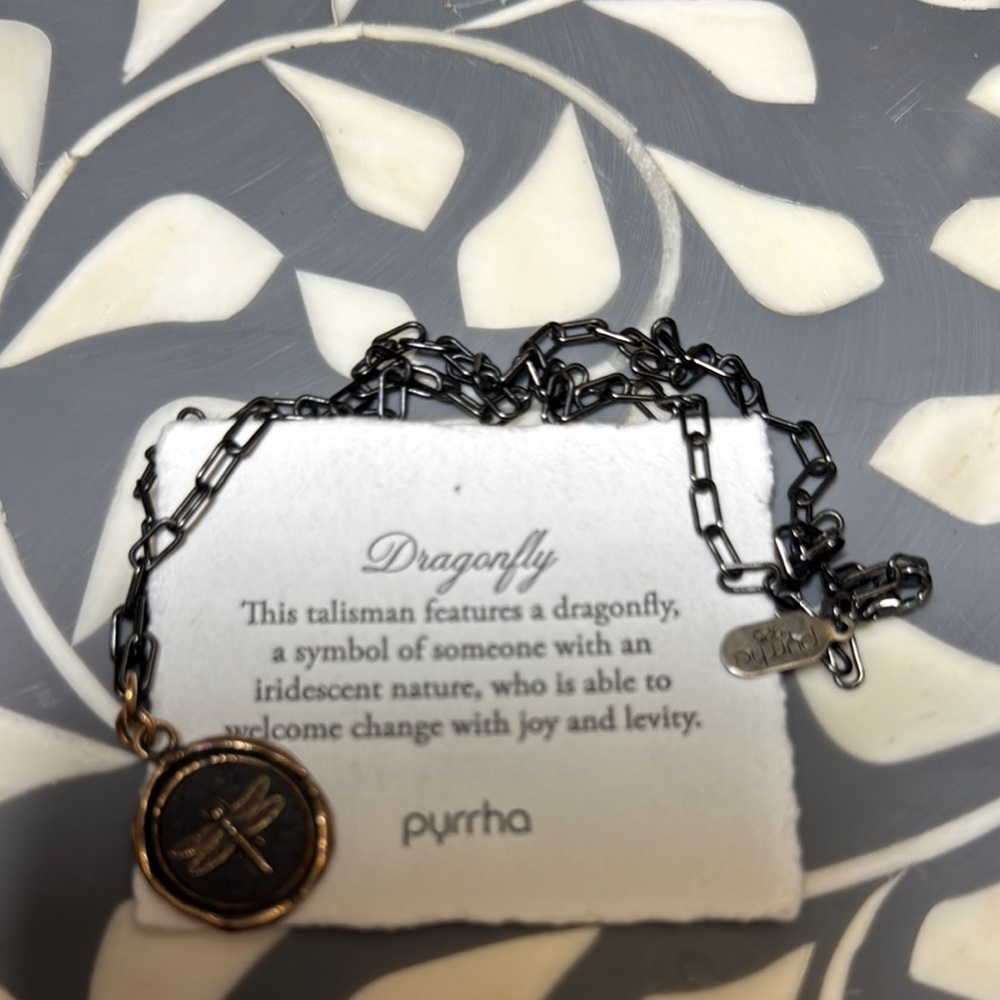 Pyrrha Dragonfly Pendant Necklace